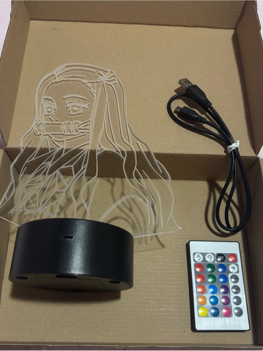 Nezuko Kamado LED Acrylic Night Light with Remote